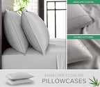Twin XL Sheets by Pure Bamboo, Genuine 100% Organic Viscose Derived from Bamboo Bed Sheet Set, Luxuriously Soft & Cooling, Double Stitching, Lifetime Quality Promise (Twin XL, Silver Pearl)