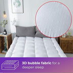 Mattress Topper Queen & Mattress Pad Protector - Quality Plush Luxury Down Alternative Pillow Top - 2inch Extra Thick Mattress Cover(60"x80")