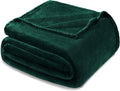 Exclusivo Mezcla Fleece Blanket Twin Size for Bed, Super Soft and Warm, All Season Use, Cozy, Plush, Lightweight, 90x66 Inches, Forest Green