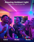 Hitlights LED Strip Lights 3 Pcs 1.64FT RGB Small LED Light Strips Kit Dimmable RGB 5050 Color Changing Tape Lights TV Backlight Display Case Lights Shelves Lighting with RF Remote & UL-Listed Adapter