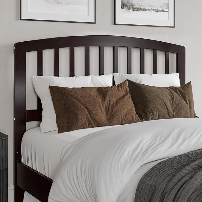 AFI Richmond Full Size Headboard with Attachable Charger in Walnut