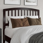 AFI Richmond Full Size Headboard with Attachable Charger in Walnut
