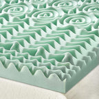 Mellow 1.5 Inch 5-Zone Memory Foam Mattress Topper, Calming Aloe Infusion, Dorm Essentials, Twin XL