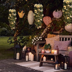 RECUTMS Artificial Plants Hanging 2Pieces 3.3Ft Rose Plant Flowers Vines Wedding (White)