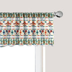 Ambesonne Mexican Window Valance Pack of 2, Latin American Cultural Native Borders Indigenous Saguaro Sombrero Tequila Bottle, Rod Pocket Curtain Valances for Kitchen Bedroom, 42" X 12", Jade Green