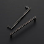 Ravinte 10 Pack Solid Kitchen Cabinet Handles Oil Rubbed Bronze Cabinet Pulls Slim Drawer Pulls with 6-1/4 Inch Hole Center Square Bar Kitchen Cabinet Hardware