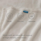 Bedsure GentleSoft Fleece Throw Blanket Linen - 300GSM Soft Lightweight Plush Cozy Blankets for Bed, Sofa, Couch, Travel, Camping, 50x60 inches