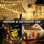 33FT 200 LED Fairy Lights Battery Operated with Timer & Remote, 8 Modes Dimmable Twinkle Lights, Waterproof Warm White Fairy String Lights for Outdoor Patio Wedding Mason Jar Party Bedroom Classroom