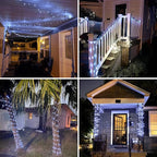 JMEXSUSS 2 Pack Fairy Lights Battery Operated, Total 400 LED 132ft Outdoor Fairy String Lights with Remote, 8 Modes Copper Wire Twinkle Lights for Bedroom Tree Wall Patio Outside Decor, White