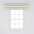 Ambesonne Folk Art Window Valance, Scandinavian Themed Pattern of Swedish Dala Horse and Flowers, Curtain Valance for Kitchen Bedroom Decor with Rod Pocket, 54" X 12", Green Vermilion