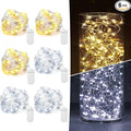 6 Pack Fairy Lights Battery Operated 7ft 20 LED Mini String Lights Twinkle Lights Silver Wire Firefly Starry Lights for Mason Jars Wedding Party Christmas Centerpiece Decor, Warm White & Cool Whtie