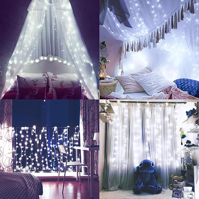 ANJAYLIA Fairy Lights, 4 Pack String Lights 10ft 30 LED Twinkle Lights for Wedding, Bedroom, Party, Christmas, White