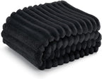 Bedsure GentleSoft Black Throw Blanket for Couch - Cozy Soft Blankets for Women, Cute Small Fleece Throws for Girls, 50x60 Inches