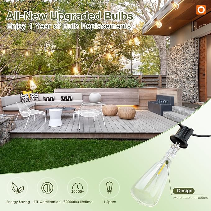 addlon 78(72+6) FT Solar String Lights Waterproof,Patio Lights Solar Powered with Remote & USB Port 3 Lighting Modes 24+2 LED Shatterproof Bulbs Outdoor Lights for Camping Backyard Garden