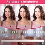 22x17 Inch Lighted Vanity Mirror with Dimmable LED Lights - 3 Color Modes, Smart Touch Control & 360° Rotating Base - Desk Makeup Mirror (White)