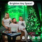 PREXTEX 100 Count Green Christmas Lights - 20 ft Warm Twinkle String Lights with Green Wire for Indoor and Outdoor Holiday Decor, Christmas Trees, Patios and More