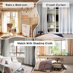 MYSKY HOME Grey Curtains for Bedroom Windows 2 Panels Pom Pom Sheer Curtains 84 Inch Long for Living Room Nursery Kids Room Rod Pocket Boho Farmhouse Dining Room Window Drape 52 x 84 inch