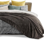 Bedsure GentleSoft Sherpa Fleece Blankets King Size for Bed - Thick and Warm Throw for Women and Men, Soft Fuzzy Plush King Blanket for Winter, Brown, 108x90 Inches