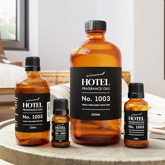 AirScent Hotel Diffuser Oil No. 1003 Inspired by The Asian Garden Las Vegas Hotel Scent - Premium Fragrance Oil for Ultrasonic and Waterless Diffusers and Crafting - 120 mL, 4 fl oz Glass Bottle