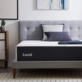 Lucid 14 Inch Memory Foam Mattress - Medium Plush Feel - Infused with Refreshing Bamboo Charcoal and Cooling Gel - Bed in a Box - Temperature Regulating - Pressure Relief - Breathable - Queen Size