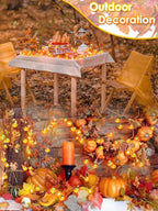 Fall Decorations 3D Pumpkin Fairy Lights Battery Operated with Remote, 10FT 30 LED Waterproof String Lights Outdoor Indoor with 8 Modes & Timer for Garland Harvest Party Thanksgiving Halloween Decor