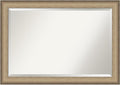 Amanti Art Bronze Bathroom Mirror for Over Sink, 29x41 Elegant Brushed Bronze Rectangle Vanity Mirror, Large Casual Frame, Hangs Horizonally and Vertically, Bathroom Wall Decor, Beveled Edge