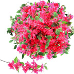 30 Pcs Artificial Faux Bougainvillea Fake Flower Silk Bougainvillea Branches UV Resistant Outdoor Indoor Decoration for Wedding Home Centerpieces Outside Decor (Rose Red)