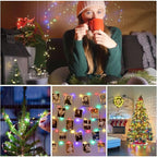 36 Pack Fairy Lights Battery Operated, 3 Speed Modes, Extra 40 Batteries for Replacement, 7Ft 20 LED String Lights, Waterproof Copper Wire, Twinkle Firefly Lights for Christmas Decorations,Colorful