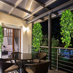 RECUTMS Hanging Fake Plants 4 Pack Artificial Vines Silk Ivy Greenery Garland with 30 LED Fairy String Lights Indoor and Outdoor Home Garden Hotel Green Leaves Wedding Bedroom Office Decoration