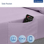 DREAMCARE King Size Sheets Set – 6 pcs Cooling Bed Sheets – up to 21” Deep Pocket King Sheet Set – 2500 Supreme Collection – Extra Soft 100% Brushed Microfiber Hotel Luxury with Side Pocket – Lavender