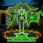 TingMiao Halloween Green Fairy Lights Battery Operate,7.2ft 20 LEDs String Lights Silver Copper Wire for Hallowen Christmas DIY Decoration Wedding Party (6 Pack)