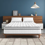 Vesgantti Full Size Mattress 12 Inch, Fiberglass-Free | Cool Sleep Hybrid Double Mattress in a Box - Memory Foam & Pocket Springs, Ergonomic Design, Pressure Relief, Medium Firm Feel, 54"×75"×12"