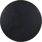 Kate and Laurel Pao Midcentury Modern Round Wood Wall Mirror; 28 Inch Diameter; Walnut; Decorative Circle Mirror with Warm Wood Finish for Robust Wall Decor