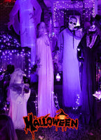 5 Pack Fairy Lights Battery Operated, 7 Feet 20 Led String Lights with Timer, Waterproof Firefly Lights for Party Haunted House Indoor Outdoor Halloween Decorations, 6 Hours on/18 Hours Off, Purple