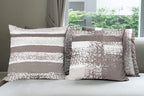 Ambesonne Grunge Throw Pillow Cushion Case Pack of 4, Abstract Design Simplistic Minimal Stripes Brushstrokes Contemporary, Modern Accent Double-Sided Digital Printing, 20", Taupe Grey and Dimgray
