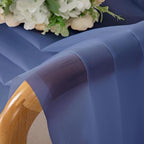 OWENIE Blue Sheer Curtains 72 Inches Long 2 Panels Set, Transparent Light Filtering Sheer Curtain Rod Pocket Clear Drapes for Living Room Bedroom Window Sliding Glass Door, Each 42 x 72 Inch