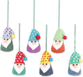 NOVICA Artisan Handmade Felted Wool Ornaments Holiday Assorted India Decor Christmas [3.9in H x 2.1in W x 2.1in D] 'Nordic Gnomes' (Set of 6)