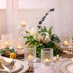 36pcs Clear Votive Candle Holders, Glass Candle Holders for Wedding Table Decorations, Tea Light Candle Holder, Candle Votives for Baby Shower Christmas Party Table Decor, Home Decor