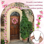 30 Pcs Artificial Faux Bougainvillea Fake Flower Silk Bougainvillea Branches UV Resistant Outdoor Indoor Decoration for Wedding Home Centerpieces Outside Decor (Pink)