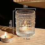 36 Packs Votive Candle Holders, Glass Candle Holders Bulk Tealight Candle Holder for Table Clear Tea Light Candle Holder for Wedding Christmas Party