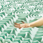 Mellow 1.5 Inch 5-Zone Memory Foam Mattress Topper, Calming Aloe Infusion, Dorm Essentials, Twin XL