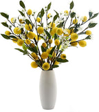 5pcs Artificial Lemon.24 Inch Lifelike artificial plants indoor.lemon tree artificial.artificial fruits for decoration.outdoor artificial plants.Used For Homes.Offices, Festivals.Flowers.And Vases