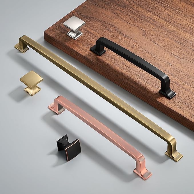 khtumeware 10 Pack 3 Inch Kitchen Cabinet Handles Brushed Brass Cabinet Pulls Brushed Gold Drawer Pulls Kitchen Cabinet Hardware Kitchen Handles for Cabinets Cupboard Handles Drawer Handles