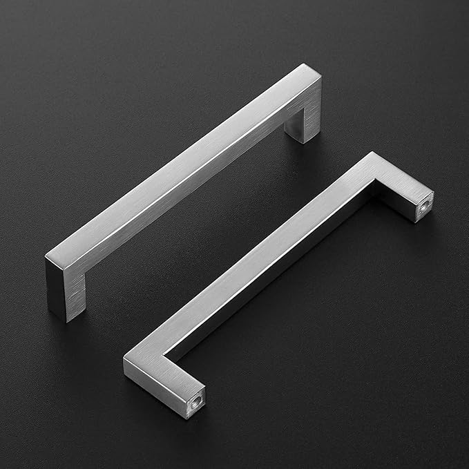 Ravinte 1 Pack Brushed Nickel Kitchen Cabinet Handles 6-1/4 Inch Cabinet Pulls Square Kitchen Hardware for Cabinet Drawer Pulls Drawer Handles Come with Screwdriver