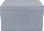 Large Grey Wooden Box Storage with Hinged Lid | 15.8 x 11.8 x 9.44 inches (+-0.5) | with Handles | Gift Box Storage Document | Product NOT Intended for 15 Years OR Below