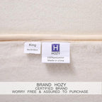 HOZY Soft Blanket Travel Size Fleece Warm Fuzzy Throw Blankets for The Bed Sofa Lightweight 350GSM Ivory 50"*61"