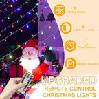 Ollny Christmas Lights Outdoor 400LED 131FT, Multicolor Fairy Lights with Remote 3 Timer, Plug in 8 Modes String Lights for Bedroom Indoor Outside House Party Xmas Decorations