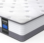 Coolvie 10 Inch Queen Mattresses, Queen Size Hybrid Mattress Built in Pocketed Coils and Gel Memory Foam Layer, Low Motion Transfer & Breathable Bed in A Box