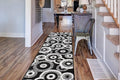 Custom Length Cut to Size Modern Farmhouse Carpet Runner Rug for Hallways, Non Slip Rubber Backed, 31 inch Wide X Customized Length, Geo Black, 31 inch X 7 feet