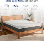 12 Inch King Green Tea Memory Foam Mattress for Cool Sleep & Pressure Relief, Bed in a Box, Removable Cover No Fiberglass, CertiPUR-US Certified